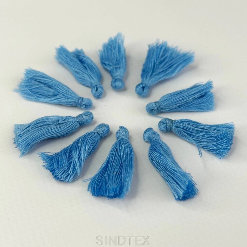 Шовкові китиці для декору 30 мм - блакитний від компанії SINDTEX - фото 1