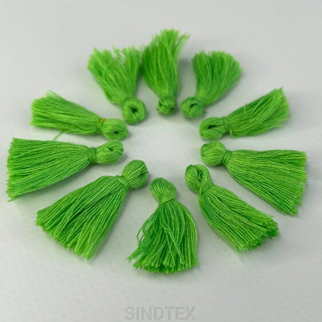 Шовкові китиці для декору 30 мм - салатовий від компанії SINDTEX - фото 1