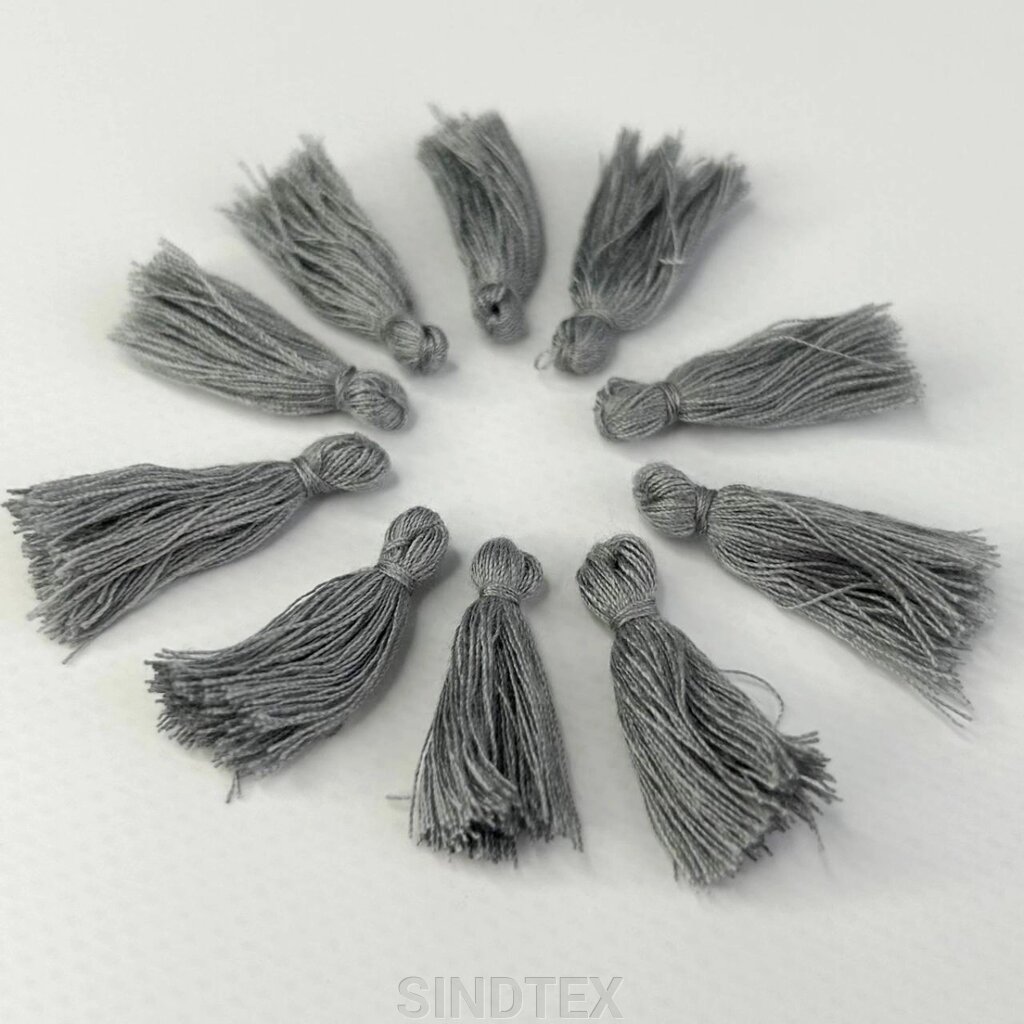 Шовкові китиці для декору 30 мм - сірий від компанії SINDTEX - фото 1