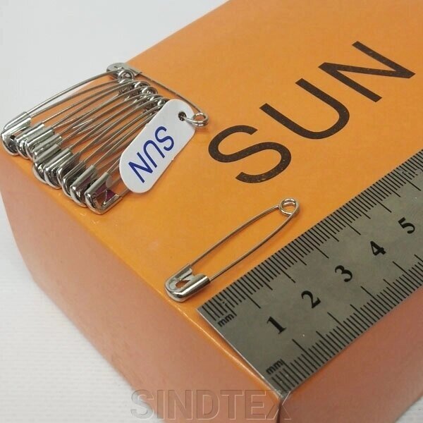 Шпилька англійська #2 срібло 12шт SUN від компанії SINDTEX - фото 1