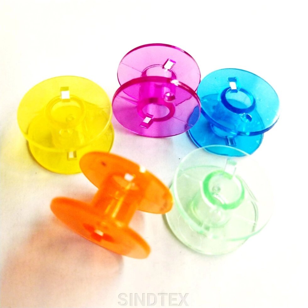 Шпульки 11 мм/20 мм (5шт) для швейних машин, пластикова Колір суміш від компанії SINDTEX - фото 1