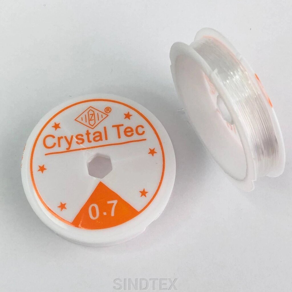 Силіконова нитка резинка (прозора) для біжутерії 0,7 мм 6,5 метра (кругла) від компанії SINDTEX - фото 1