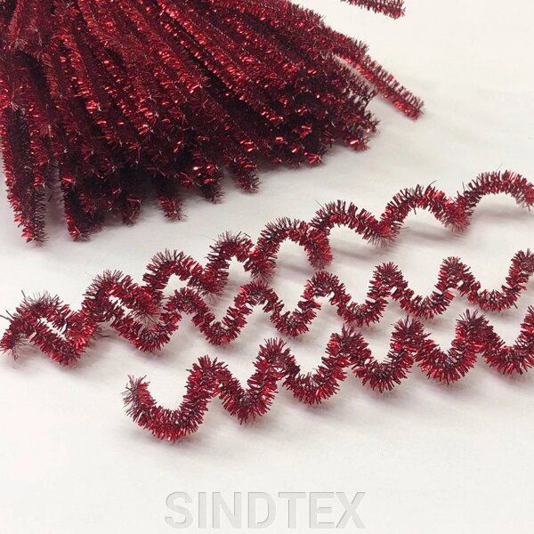Синельний дріт люрекс - червона від компанії SINDTEX - фото 1