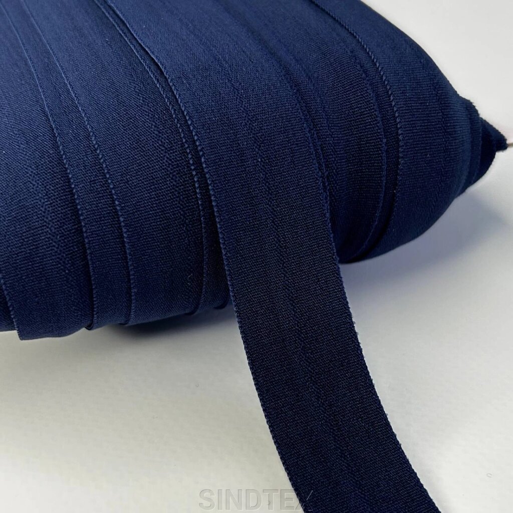 Синій темний - трикотажна окантувальна бейка матова 2 см х 1м. від компанії SINDTEX - фото 1