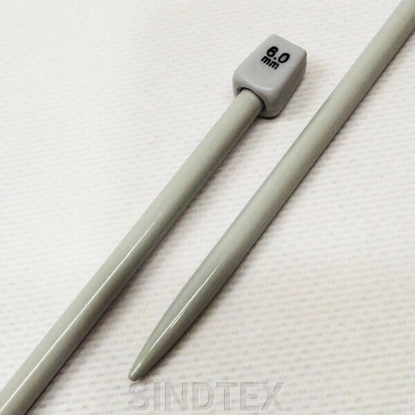 Спиці для в'язання прямі 6 мм від компанії SINDTEX - фото 1