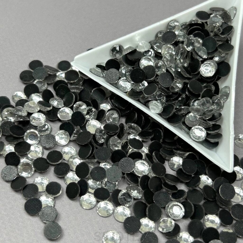 SS30 (6,3-6,5 мм) термоклейові стрази - 10 гр - Crystal від компанії SINDTEX - фото 1