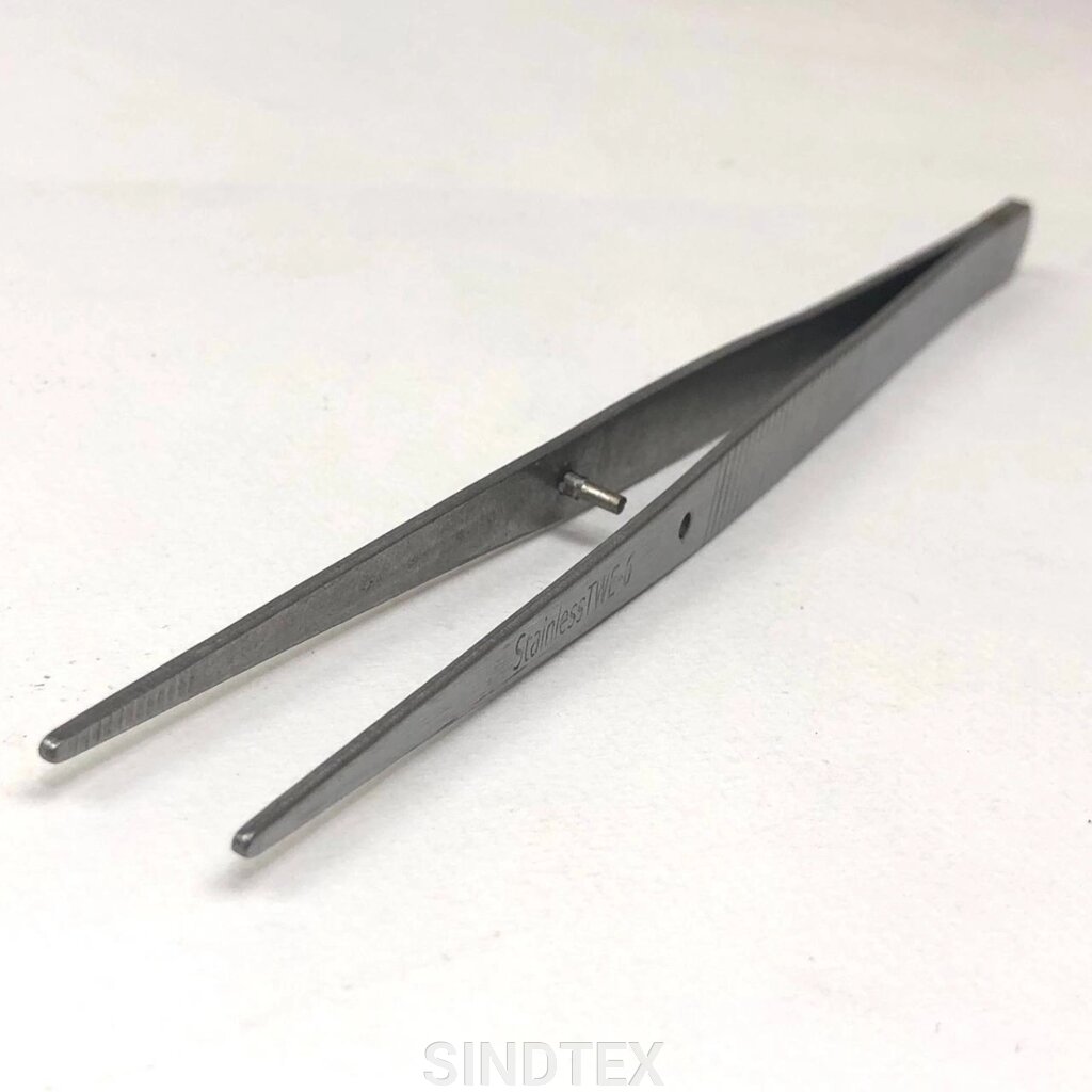 Сталевий пінцет прямий 16 см, Twe-6 від компанії SINDTEX - фото 1