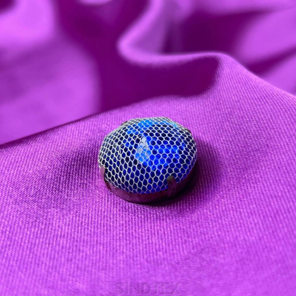 Стрази в цапах пришивні, круглі 20 мм - синій від компанії SINDTEX - фото 1