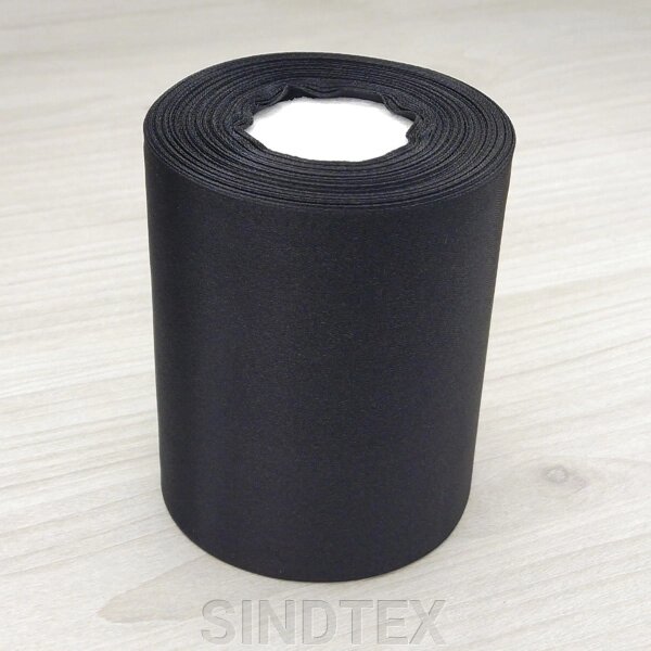 Стрічка атласна Sindtex 10 см. чорна від компанії SINDTEX - фото 1