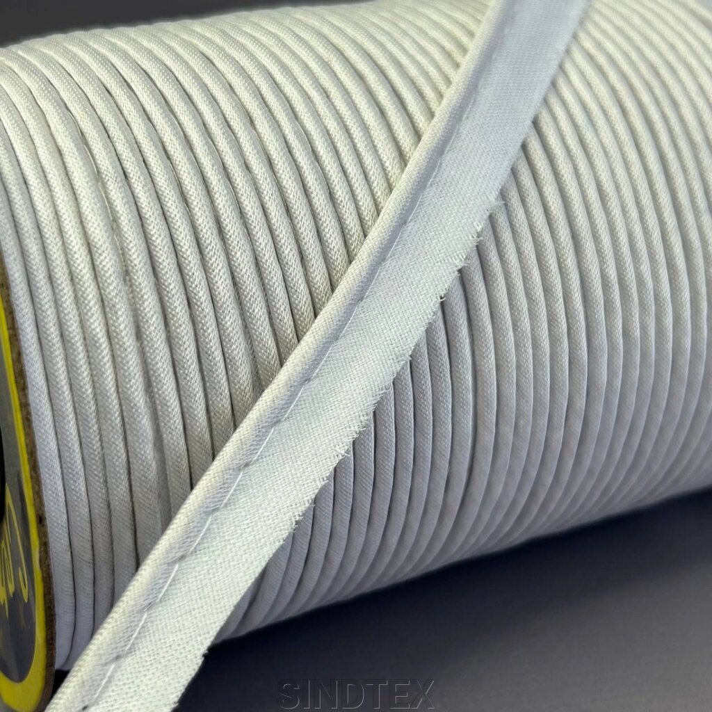 Стрічка кант для шиття атласний, білий колір від компанії SINDTEX - фото 1