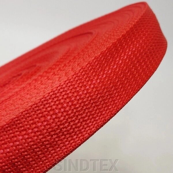 Стропа м'яка сумкова-ремінна, 3 см червоний від компанії SINDTEX - фото 1
