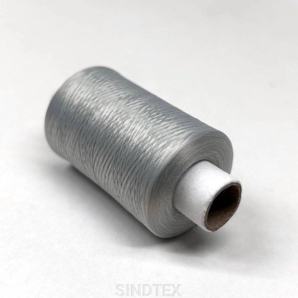 Текстуровані нитки Sindtex для оверлока 150D/1 (1000м) сірі від компанії SINDTEX - фото 1