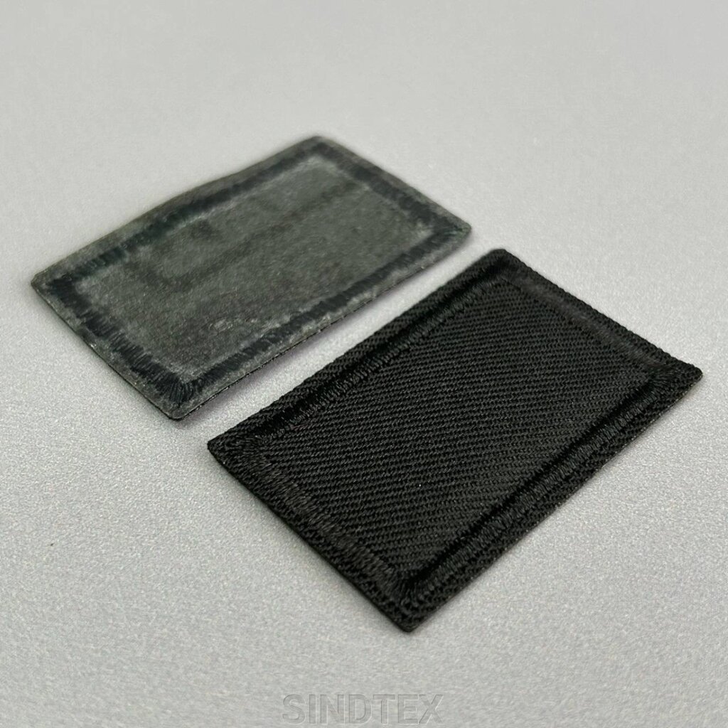 Термо нашивка, латка 3х4,5 см - чорний від компанії SINDTEX - фото 1
