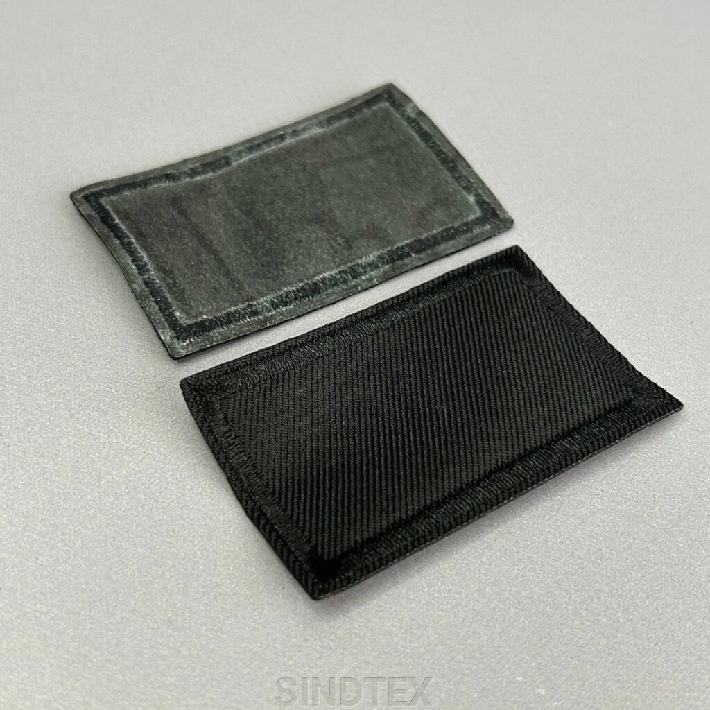 Термо нашивка, латка 4х6,5 см - чорний від компанії SINDTEX - фото 1