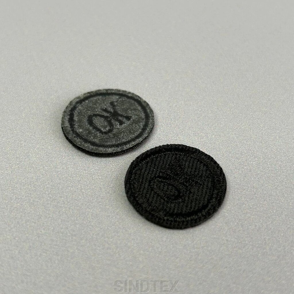 Термо нашивка, латка ОК 2 см - чорний від компанії SINDTEX - фото 1