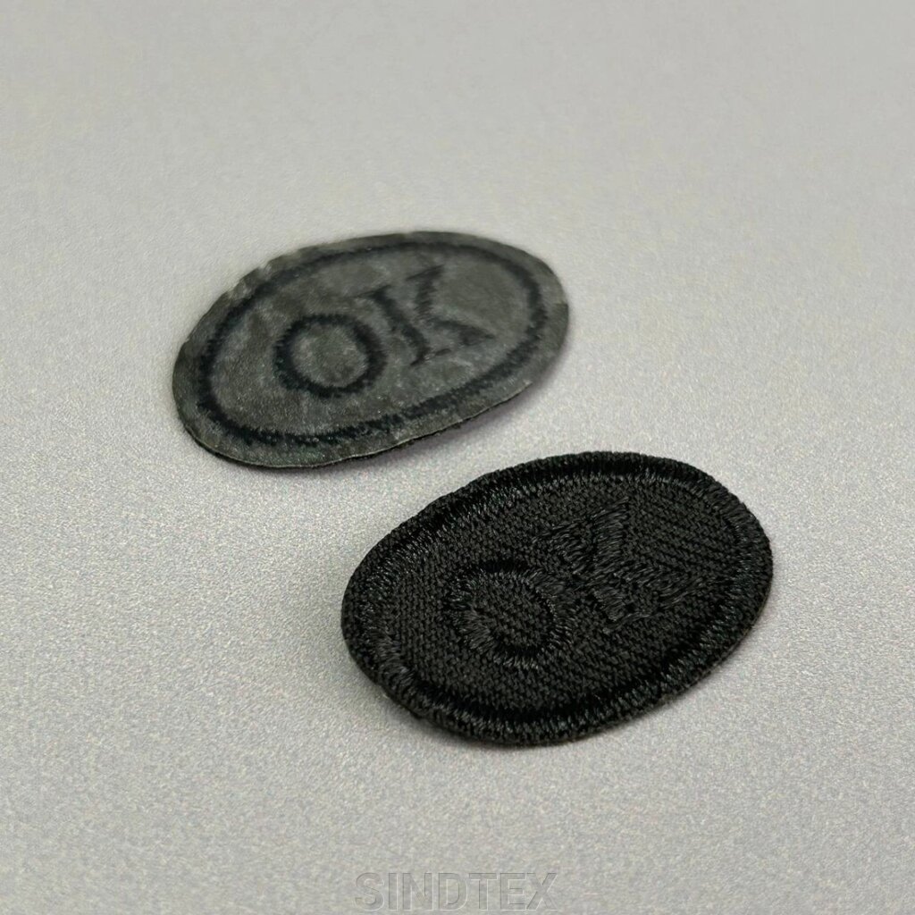 Термо нашивка, латка ОК 2х3 см - чорний від компанії SINDTEX - фото 1