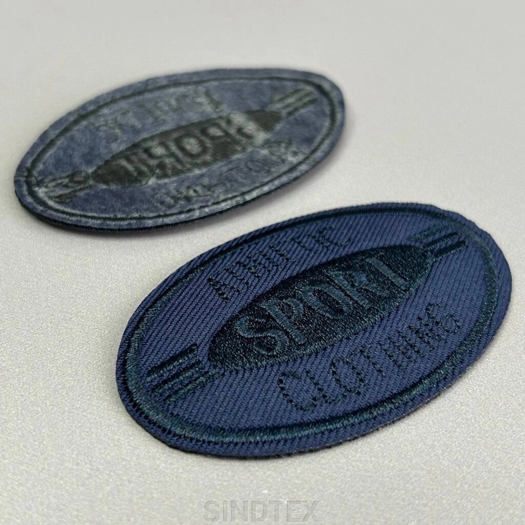 Термо нашивка, латка Sports 5х8 см - синій від компанії SINDTEX - фото 1