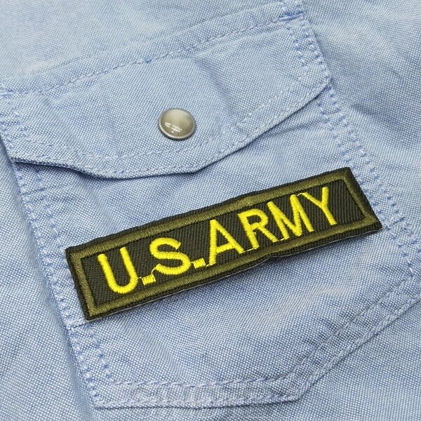 Термоаплікація, нашивка на одяг 2.5х8,5см "U. S.Army" від компанії SINDTEX - фото 1