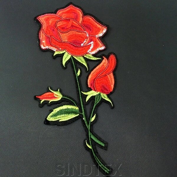 Термонаклейка "Троянда"-1од, 12х26см від компанії SINDTEX - фото 1