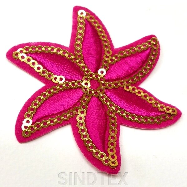 Термонаклейка "Зірка" 6х6см рожева від компанії SINDTEX - фото 1