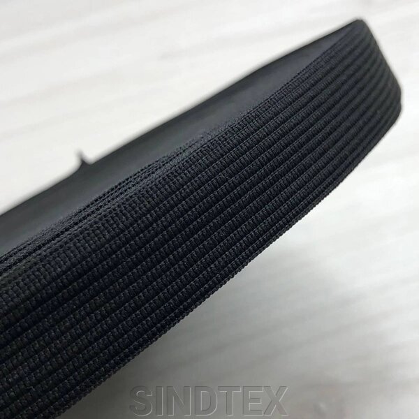 Тесьма окантувальна (лямівка) 20мм/100м тип 4 чорний від компанії SINDTEX - фото 1
