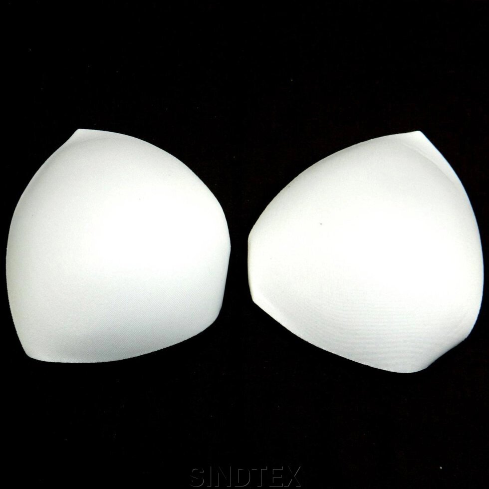 Трикутні білі чашки-вкладки для білизни та купальників від компанії SINDTEX - фото 1