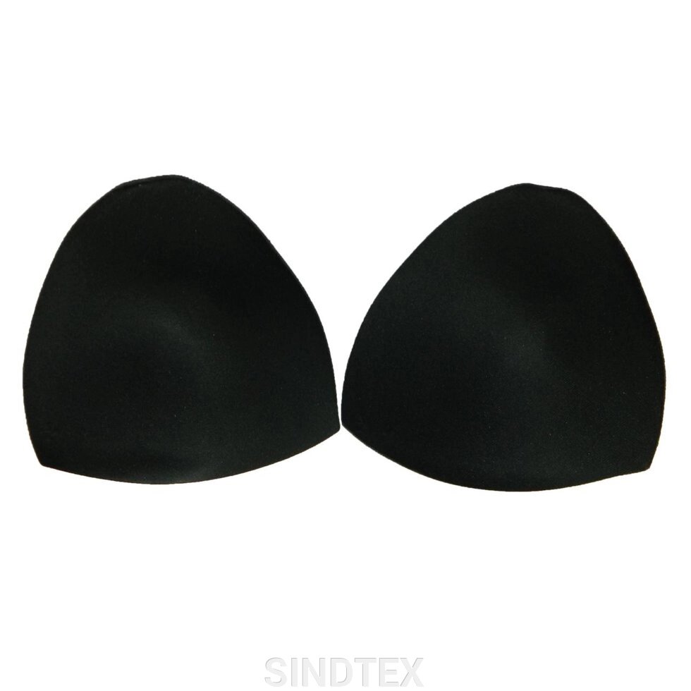 Трикутні чорні чашки-вкладки для білизни та купальників від компанії SINDTEX - фото 1