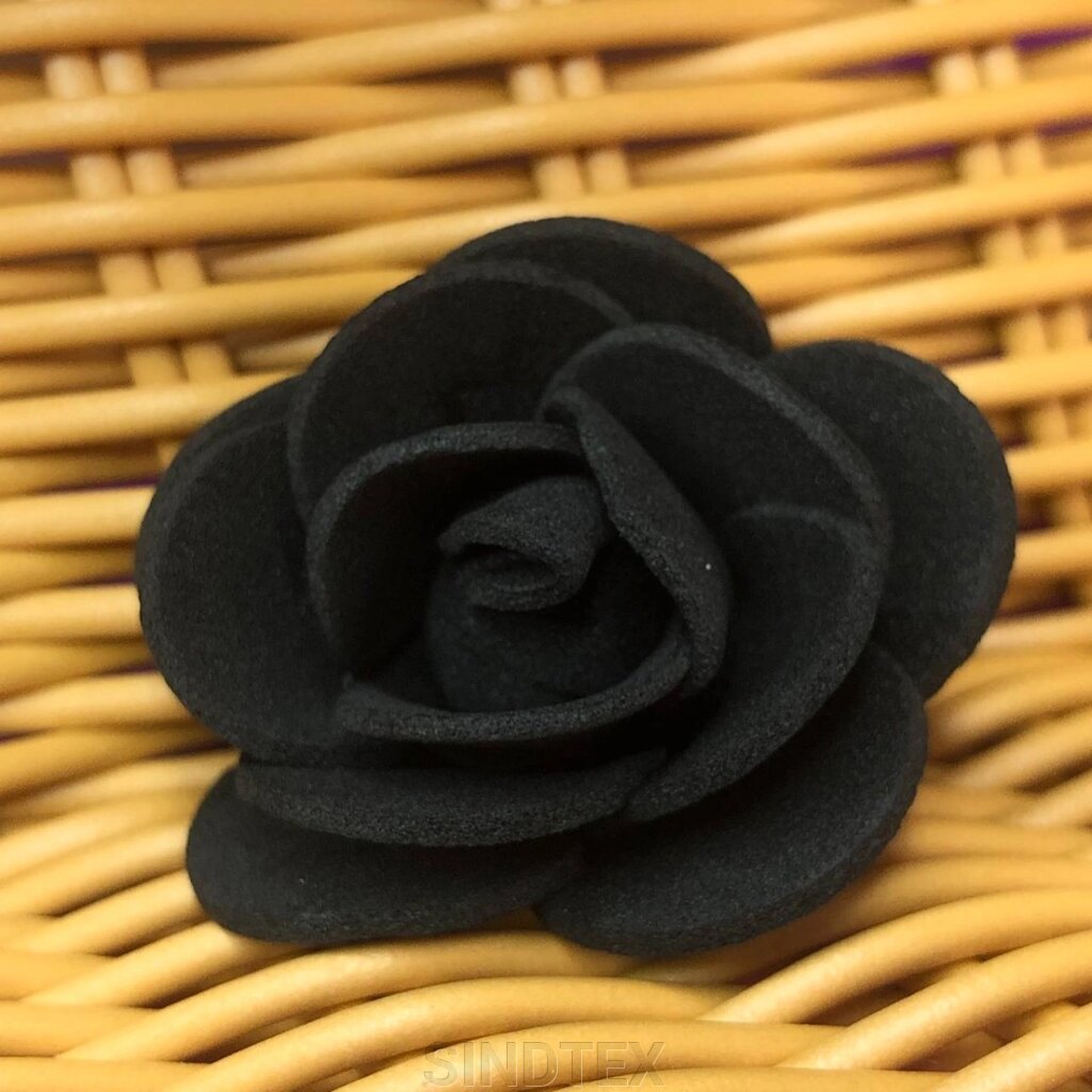 Троянда латексна (фоаміран), бутон 3 см - чорний від компанії SINDTEX - фото 1