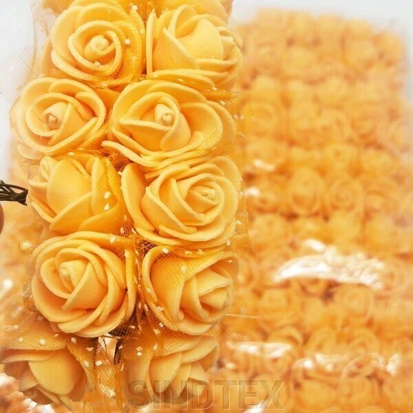 Троянди з пінина з фатіном (144шт) помаранчевий від компанії SINDTEX - фото 1