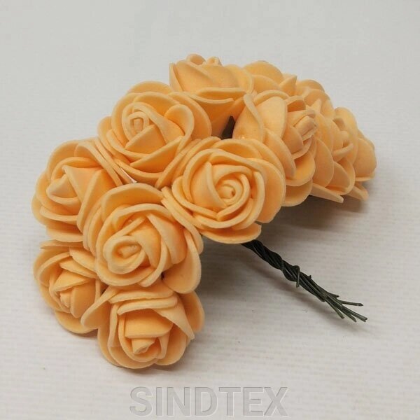 Трояндочки з фоамірану (12шт) колір - Помаранчевий від компанії SINDTEX - фото 1