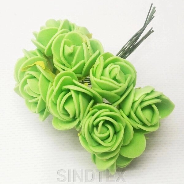 Трояндочки з фоамірану (12шт) колір - Зелений від компанії SINDTEX - фото 1