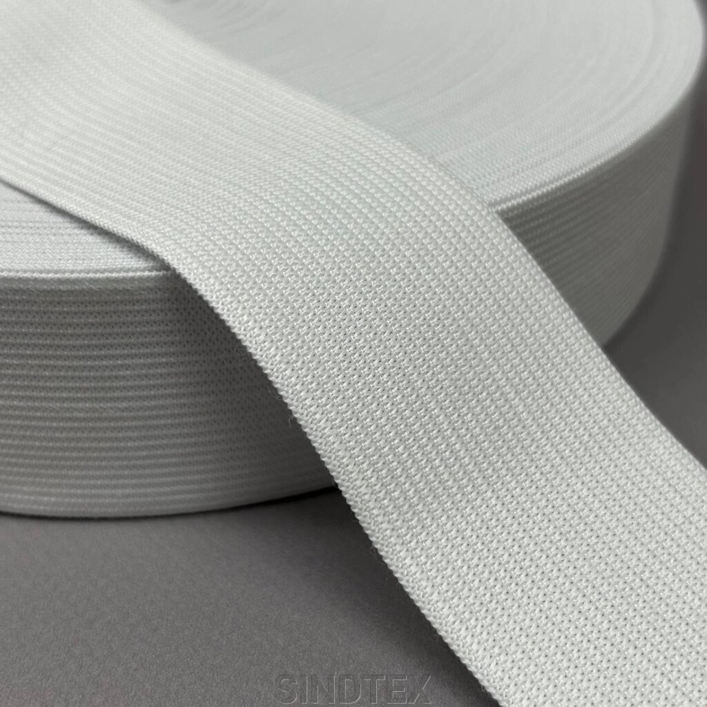 Відріз кратно 1 м. гумка для шиття 3,8  см. Біла від компанії SINDTEX - фото 1