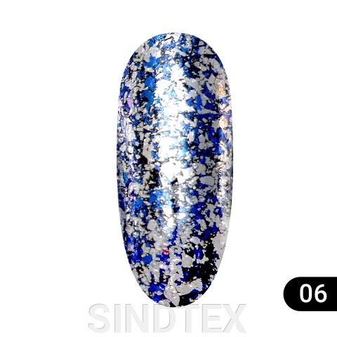 Втірка для нігтів Global Fashion Diamond foil №06, 5гр від компанії SINDTEX - фото 1