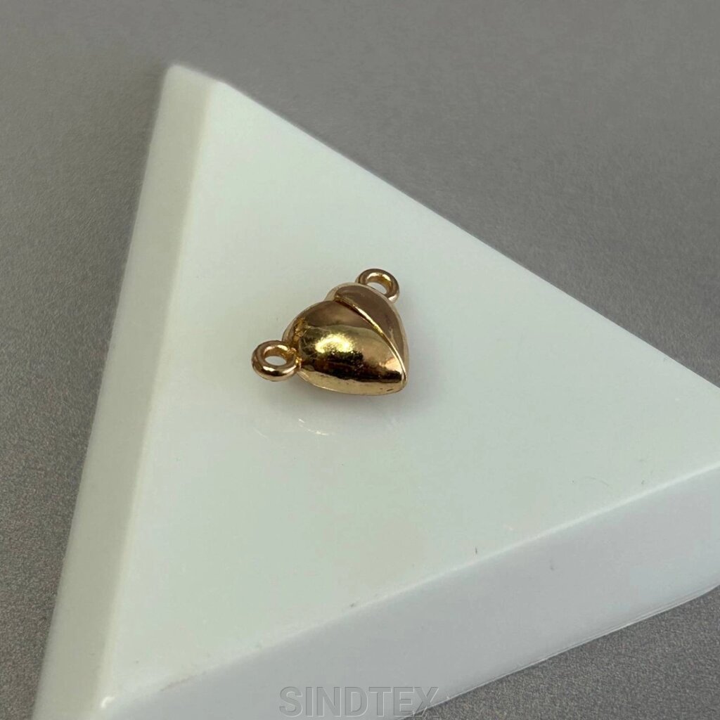 Замочок магнітний "Серце" 10 мм - Золото від компанії SINDTEX - фото 1
