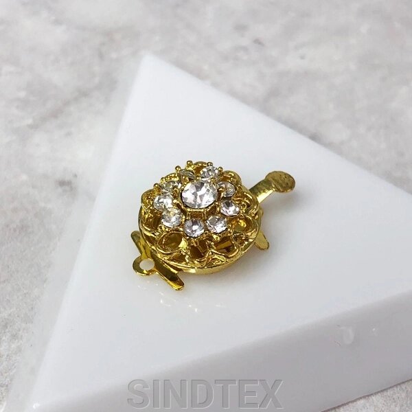Застібка для браслетів, намиста 13 мм - лимонне золото від компанії SINDTEX - фото 1