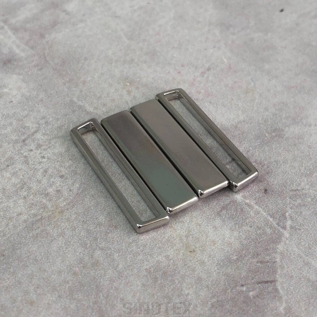 Застібка (HG-49) металева для купальника 2,6 см - нікель від компанії SINDTEX - фото 1