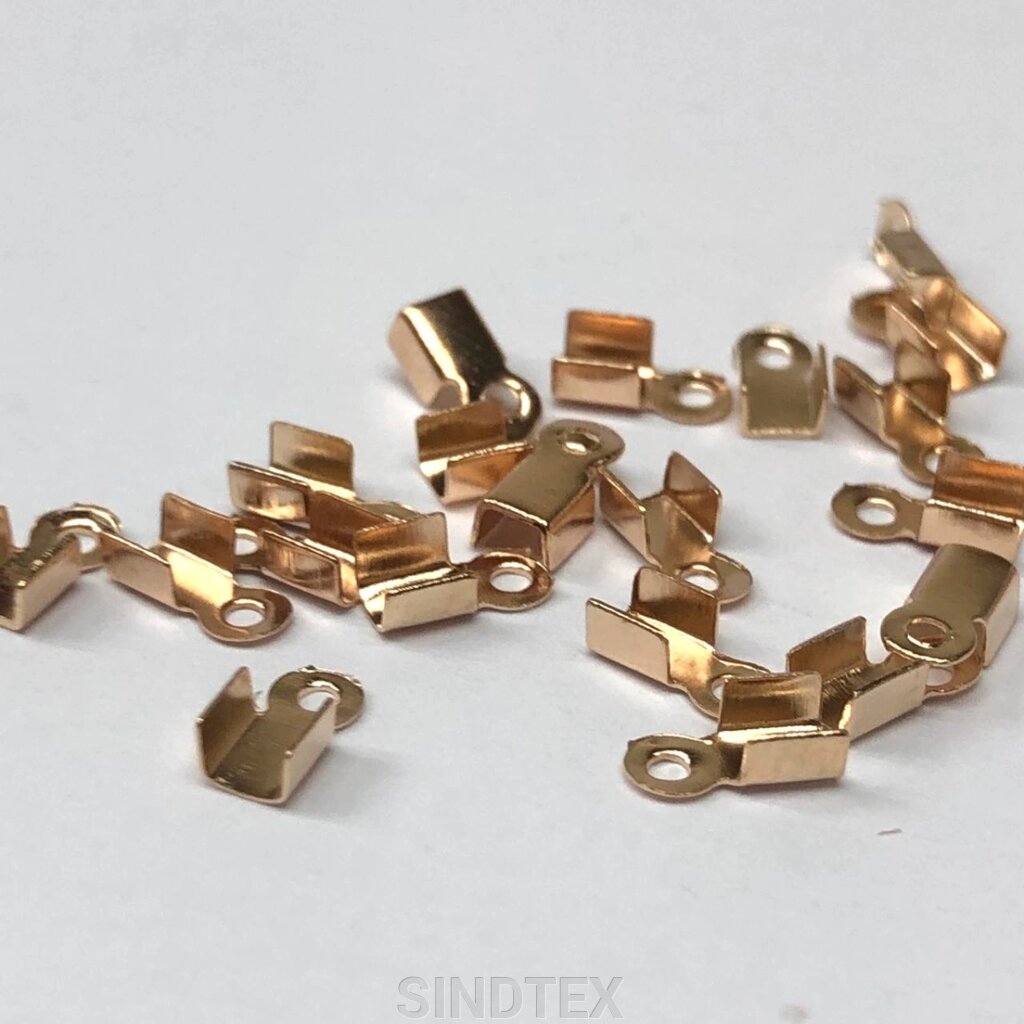 Затискач-кінцевик на волосінь 3х6 мм - 3г/уп - золото від компанії SINDTEX - фото 1