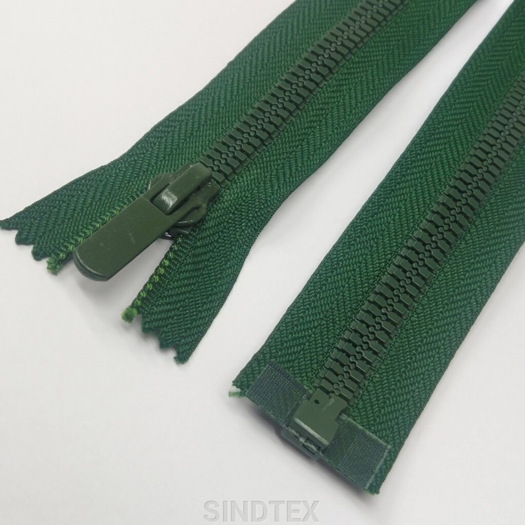 (зелена) Роз'ємна блискавка Баришівка 80см від компанії SINDTEX - фото 1