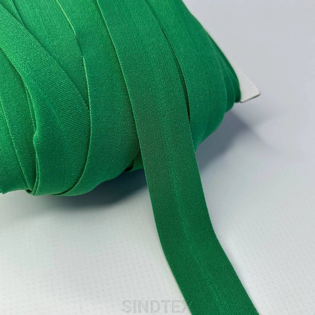 Зелена - трикотажна окантувальна бейка матова 2 см х 1м. від компанії SINDTEX - фото 1