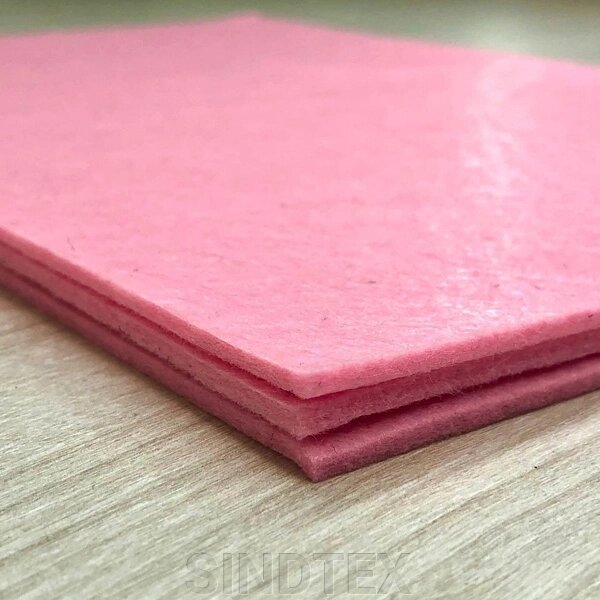 Жорсткий фетр, щільний, 3 мм, 20х30 см, колір - рожевий С30 від компанії SINDTEX - фото 1