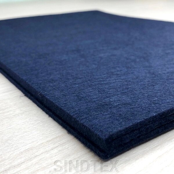Жорсткий фетр, щільний, 3 мм, 20х30 см, колір - синій темний С47 від компанії SINDTEX - фото 1