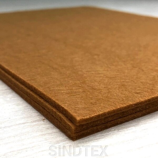 Жорсткий фетр, щільний, 3 мм, 20х30 см, колір - світло-коричневий С06 від компанії SINDTEX - фото 1