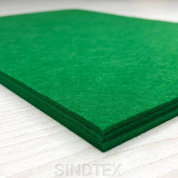 Жорсткий фетр, щільний, 3 мм, 20х30 см, колір - зелений С53 від компанії SINDTEX - фото 1
