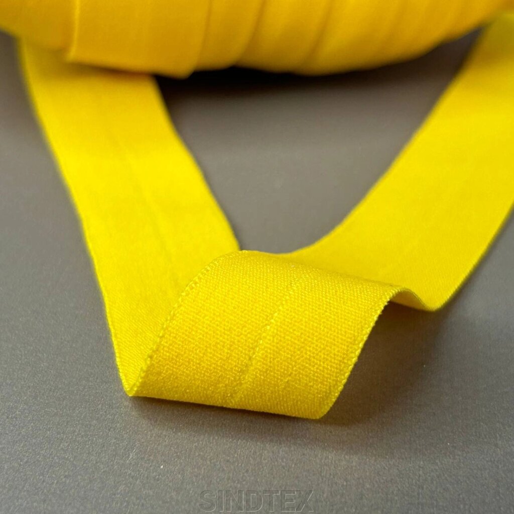 Жовтий - трикотажна окантувальна бейка матова 2 см х 1м. від компанії SINDTEX - фото 1