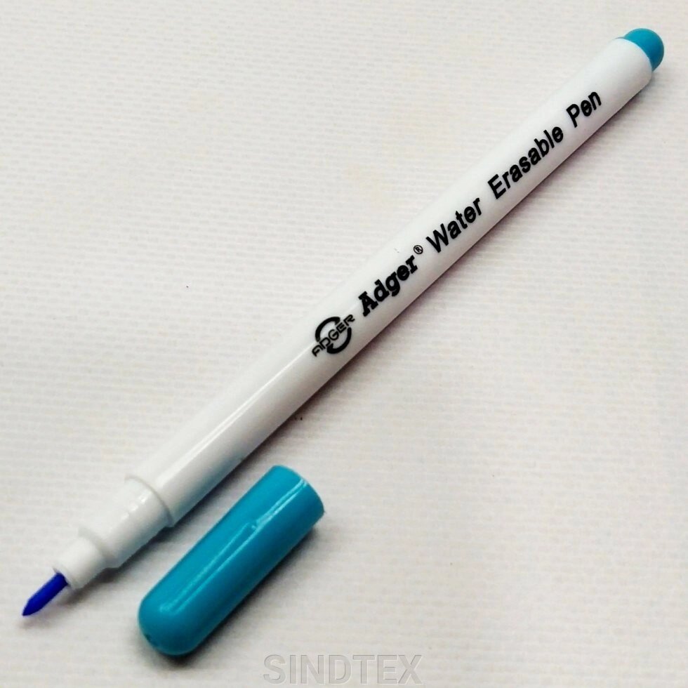 Зникаючий (водорозчинний) маркер Adger для тканини, бірюзовий від компанії SINDTEX - фото 1