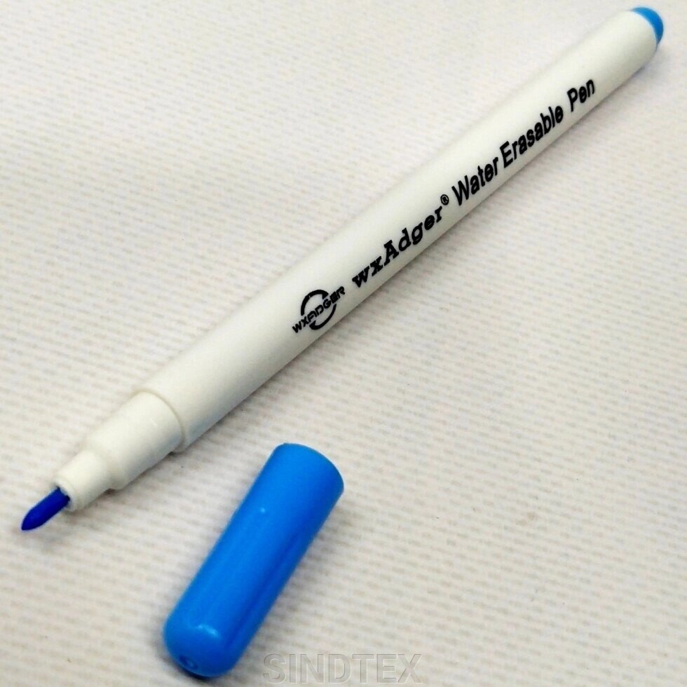 Зникаючий (водорозчинний) маркер Adger для тканини, БЛАКИТНИЙ від компанії SINDTEX - фото 1
