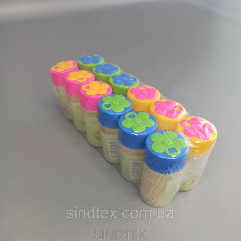 Зубочистки дерев'яні у баночці 150 шт. від компанії SINDTEX - фото 1