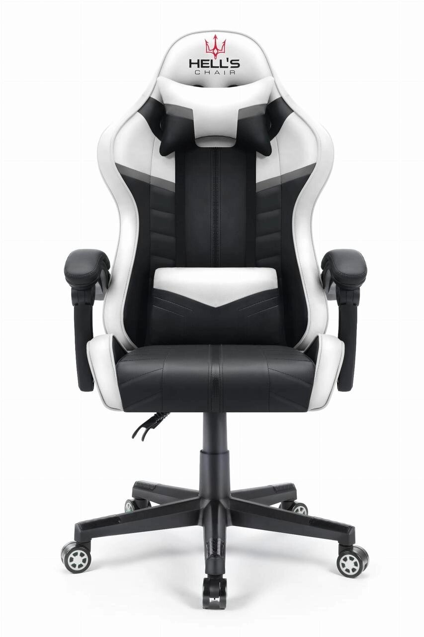 Комп'ютерне крісло Hell's Chair HC-1004 White-Black від компанії Melville - фото 1