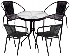 Комплект садових меблів Jumi Bistro-4 круглий стіл