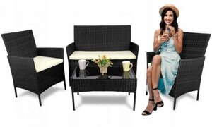 Набір садових меблів GardenLine Reno Black